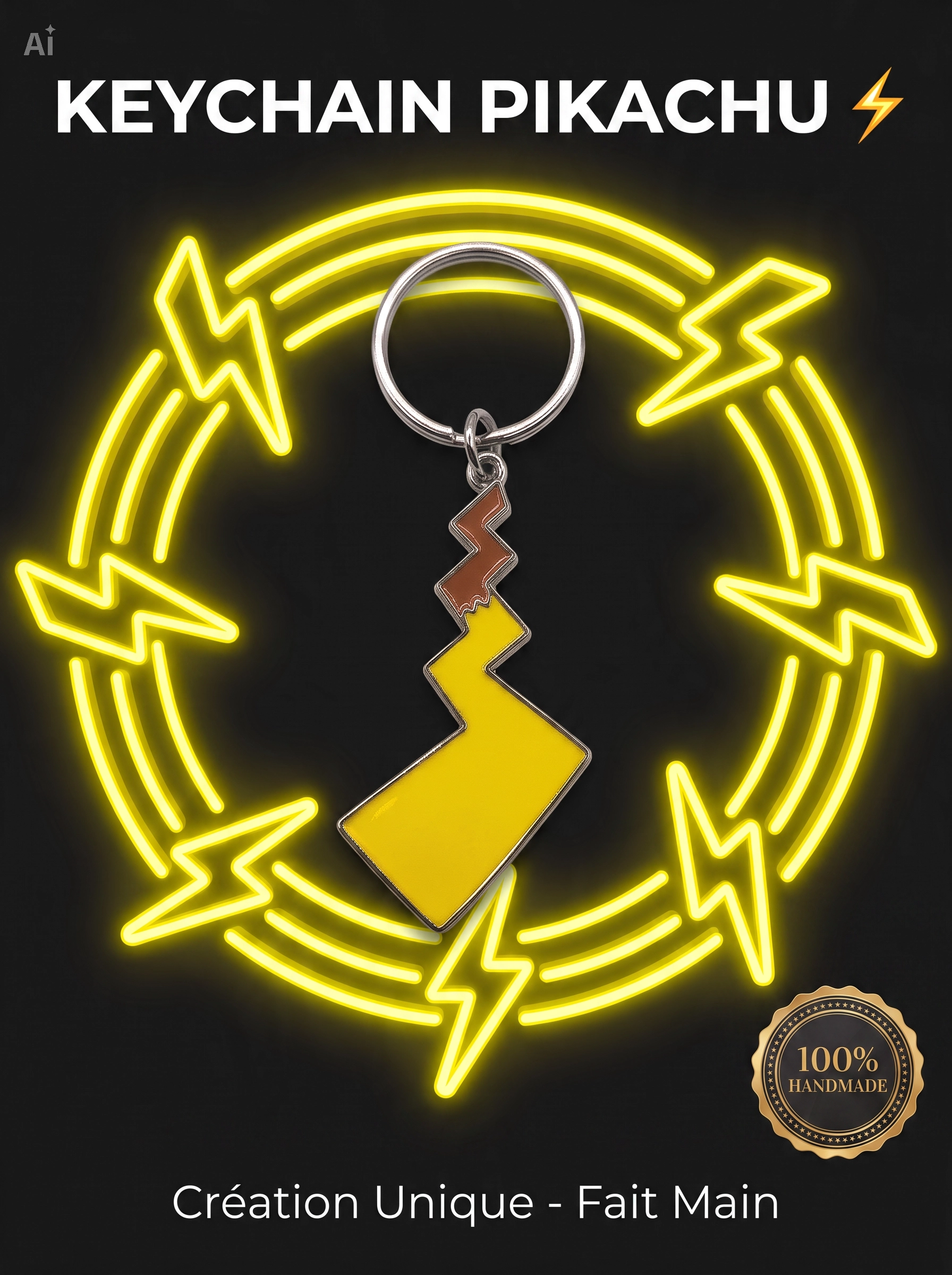 Collier Pokémon et porte-clé Pokémon